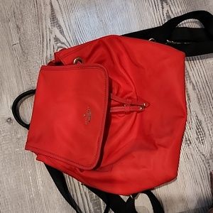 KATE SPADE RED BACKPACK PURSE! SILVER HARDWARE!!